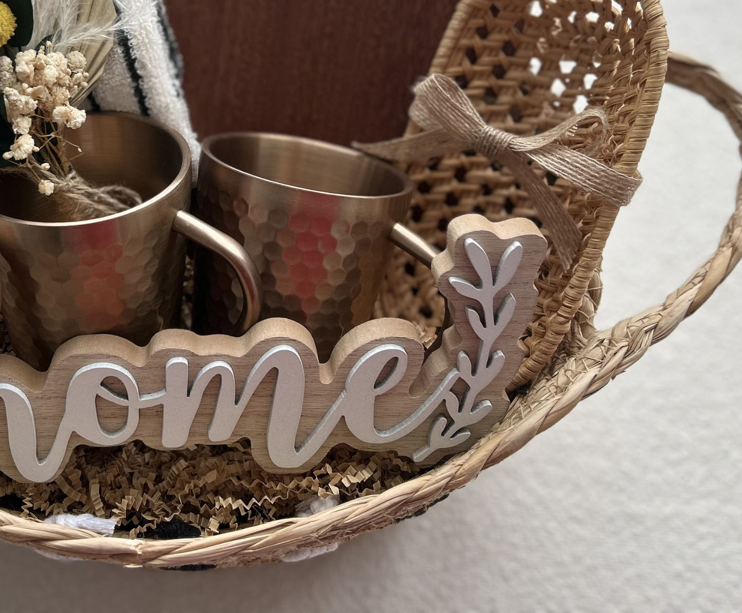 The "Curated Home" Luxury Housewarming Gift Basket Basketful Gifts