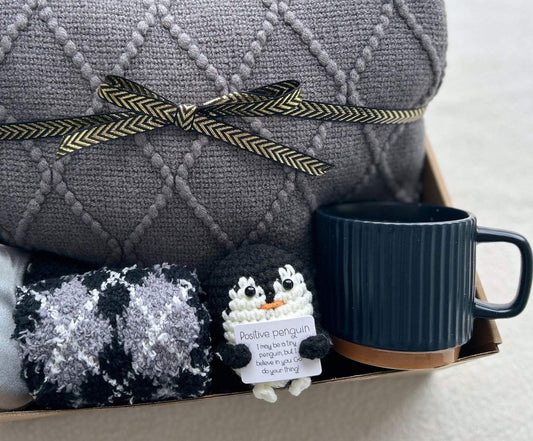Get Well Gift Baskets for Him | Cozy Recovery Care Package with Blanket Basketful Gifts
