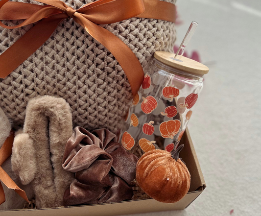 Thinking of You Care Package for Women with Blanket & Pumpkin Tumbler