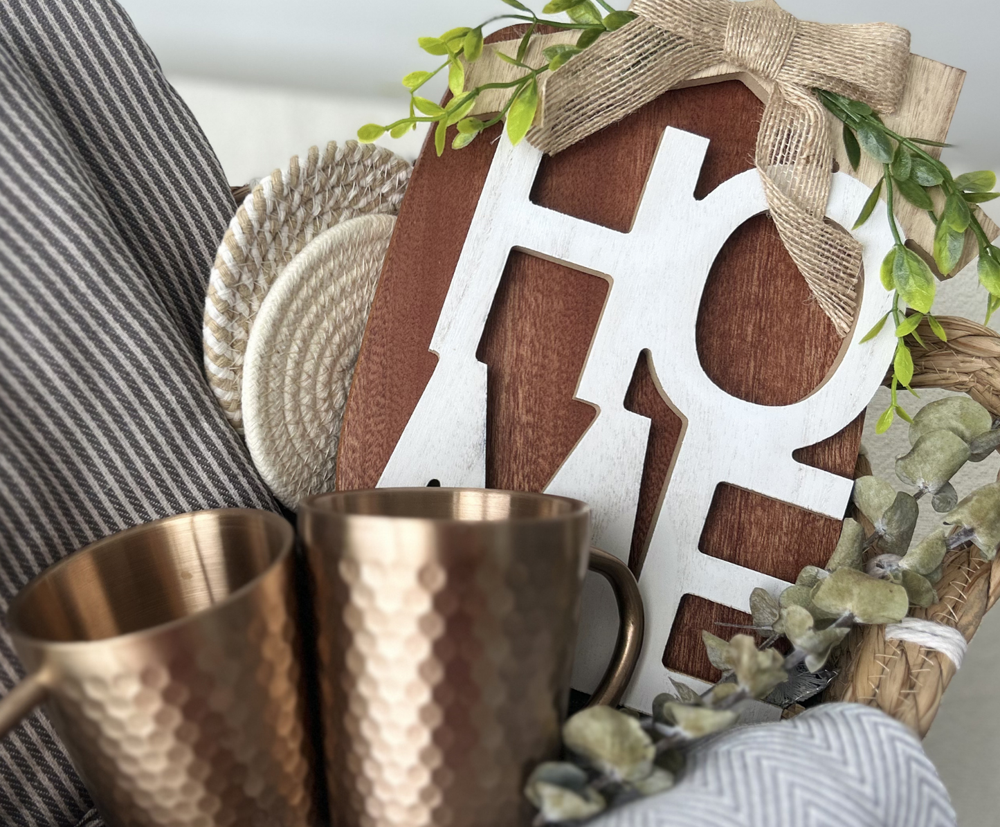 The "Cozy New Home" Housewarming Gift Hamper Basketful Gifts