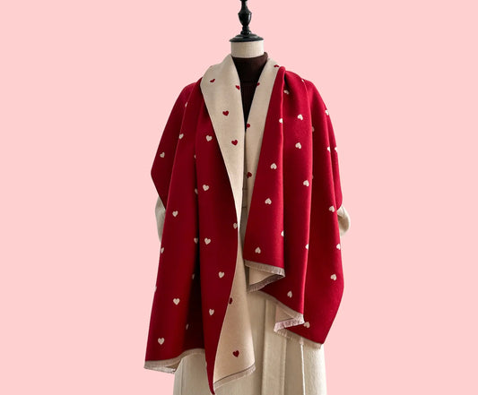 Valentine's Day Gift Baskets with Scarf and Heart Fluffy Socks Basketful Gifts