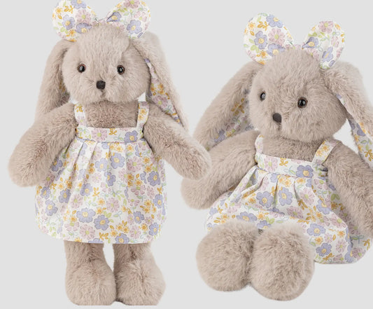 Girls' Get Well Soon Gift Basket with Floral Bunny Plush, 3D Pop-Up Card, and Cozy Heart Socks Basketful Gifts