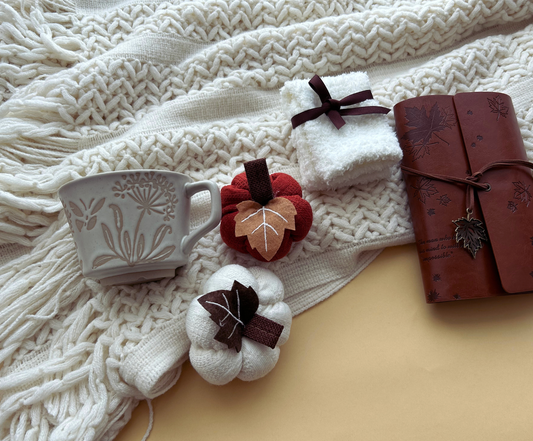 Cozy Self Care Gift Basket for Women & Men with Crochet Blanket