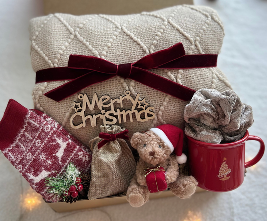 Beary Merry Christmas Gift Basket with Blanket & Mug (Copy) Basketful Gifts