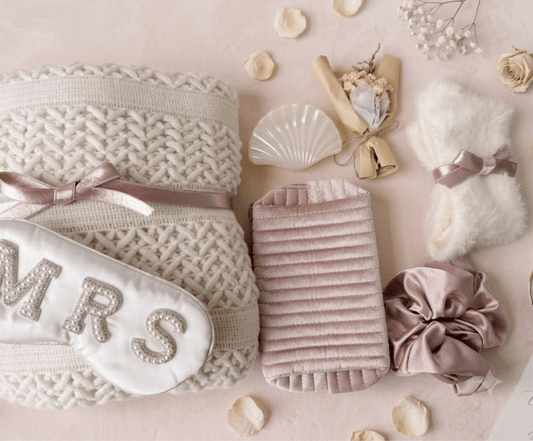 Bridal Shower Gift Box | Cozy Knit & Spa Set for Bride - Basketful Gifts