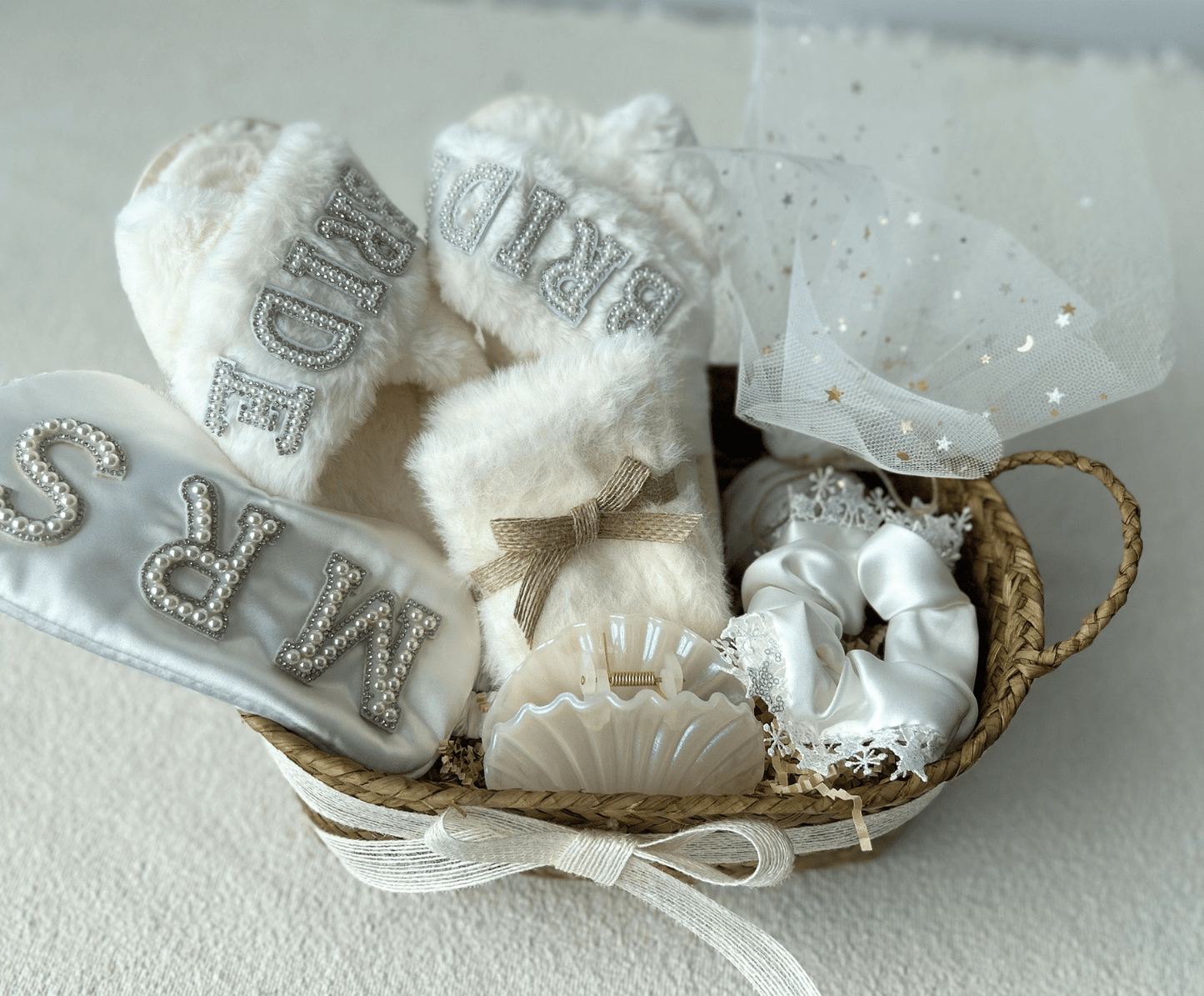 Bride to Be Gift Basket | White Romantic Spa Hamper - Basketful Gifts