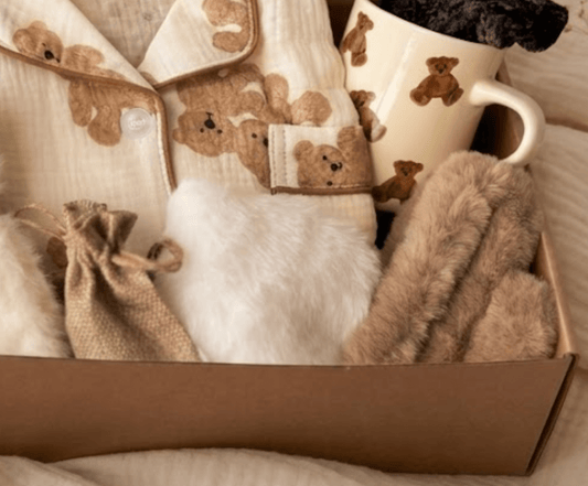 Teddy Bear Self-Care Gift Basket – Cozy Pajamas & Comfort Set - Basketful Gifts