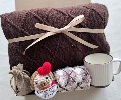 Funny Get Well Gift for Him – "Positive Jesus" Faith & Comfort Care Package Basketful Gifts