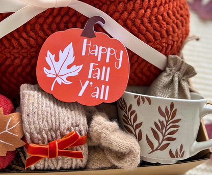 Warm Wishes Autumn Comfort Gift Basket – Blanket, Mug & Fall Treats Basketful Gifts