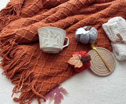 Fall Basket for Women Pumpkin Theme Care Package Burnt Orange
