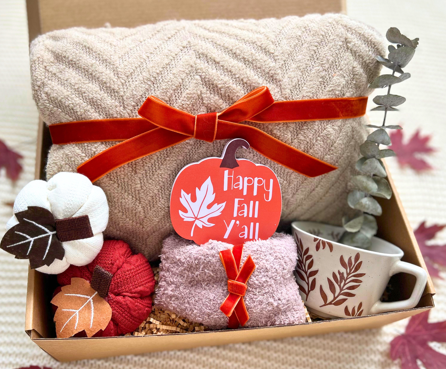 Wrapped in Warmth Cozy Fall Gift Basket for Women Basketful Gifts