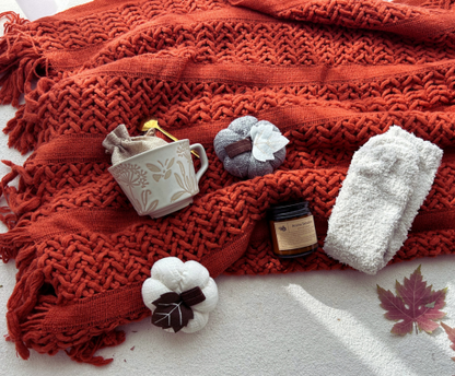 Cozy Care Package for Best Friend Fall Theme Self Care Gift Basket