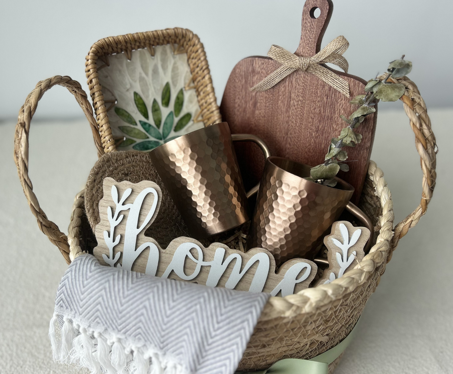 The "Artisan Gather" Unique Housewarming Gift Basket Basketful Gifts