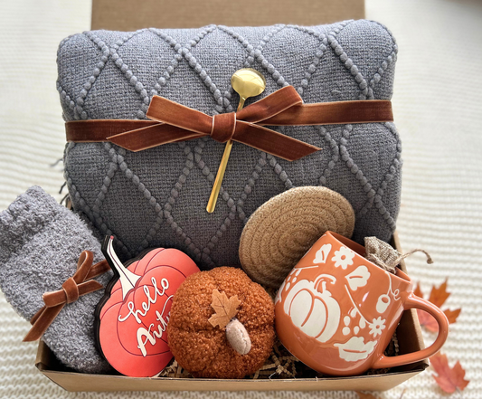 Autumn Serenity Cozy Gift Basket for Him & Her | Fall Gift Set Basketful Gifts