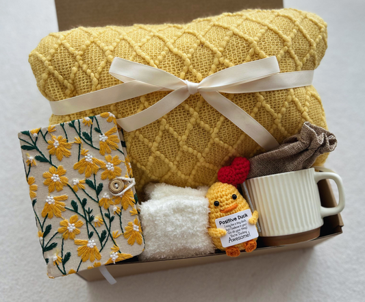 Hug in a Box Thinking of You Gift -Personalized Stress Relief & Self-Care Set Basketful Gifts