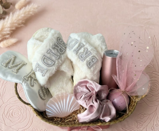 Pink Champagne Bridal Shower Gift Basket for Bride | Luxury Spa Set Basketful Gifts