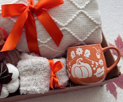 Pumpkin Theme Fall Gift Basket Self Care Package Birthday Gift Basket for Women My Store