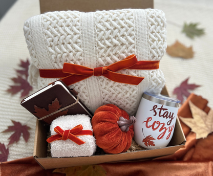 Hygge Season Self Care Fall Gift Basket – Cozy Nights In for Women Basketful Gifts