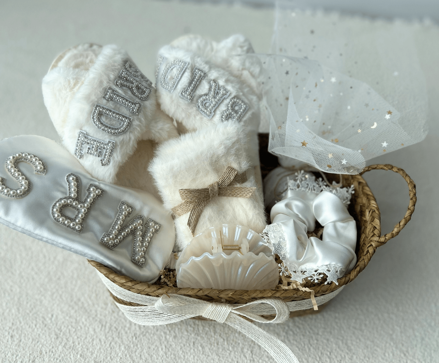 Bride to Be Gift Basket | White Romantic Spa Hamper - Basketful Gifts