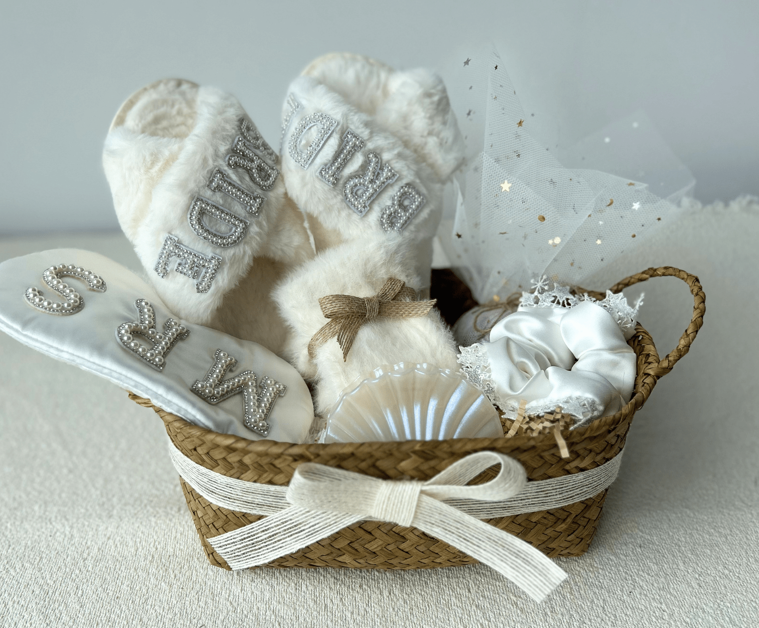 Bride to Be Gift Basket | White Romantic Spa Hamper - Basketful Gifts
