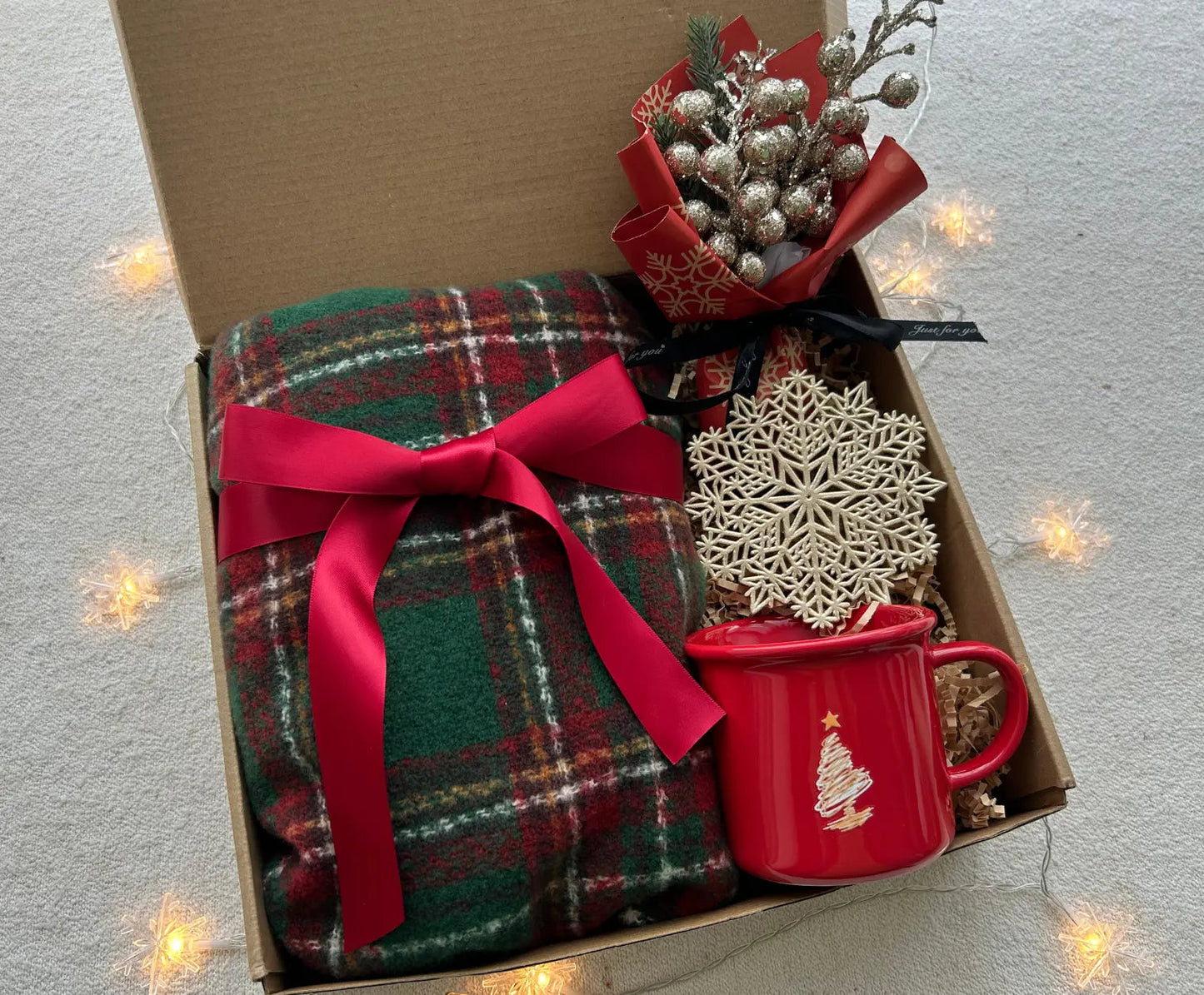 Christmas Gift Baskets for Friends & Family with Cozy Wrap Xmas Mug - Basketful Gifts