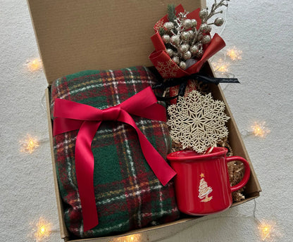 Christmas Gift Baskets for Friends & Family with Cozy Wrap Xmas Mug - Basketful Gifts