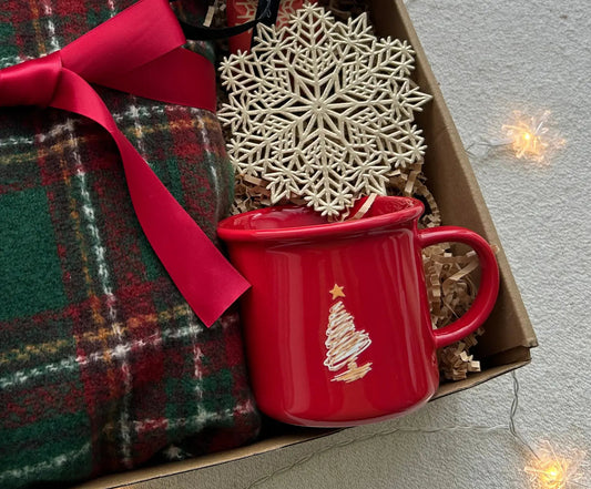 Christmas Gift Baskets for Friends & Family with Cozy Wrap Xmas Mug - Basketful Gifts