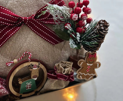 Christmas Gifts for Elderly Women - Blanket & Reindeer Socks - Basketful Gifts