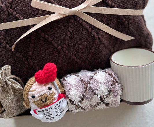 Funny Get Well Gift for Him – "Positive Jesus" Faith & Comfort Care Package - Basketful Gifts