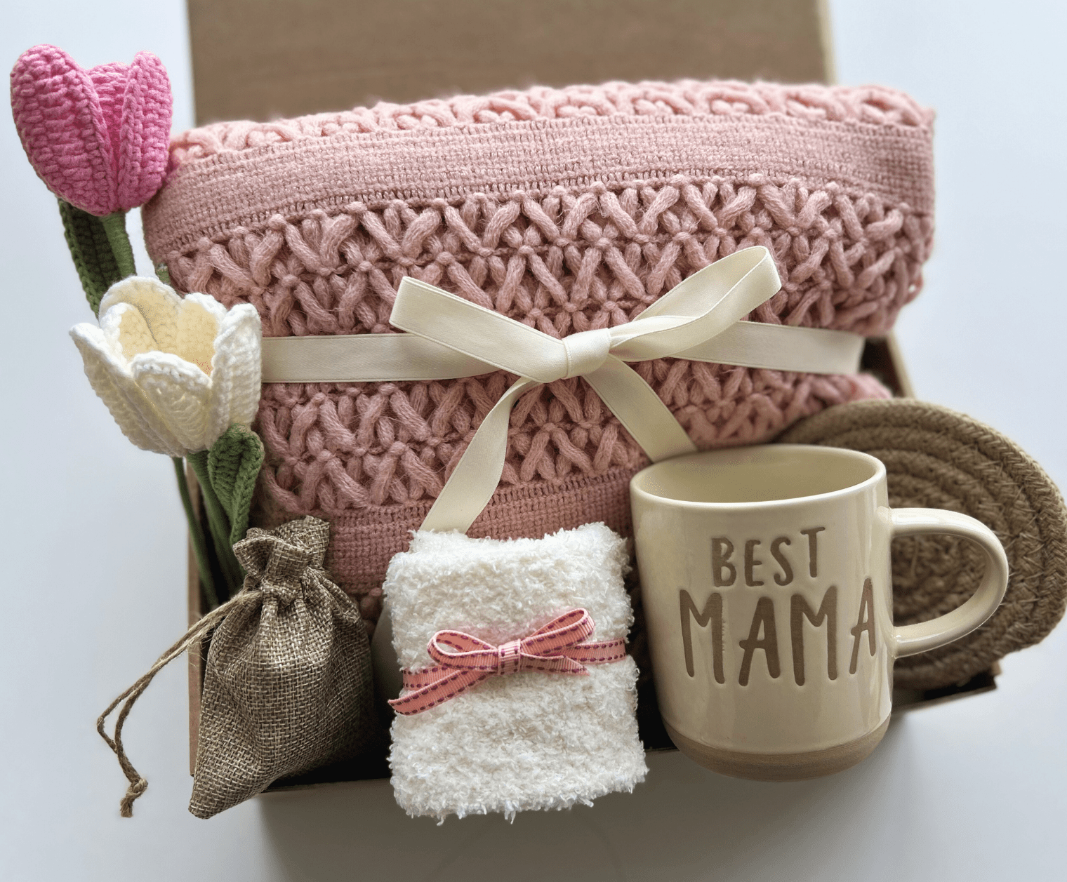 Gift Basket for Best Mama- Cozy Home Relaxation Box for Mom Birthday & New Mother Gift - Basketful Gifts