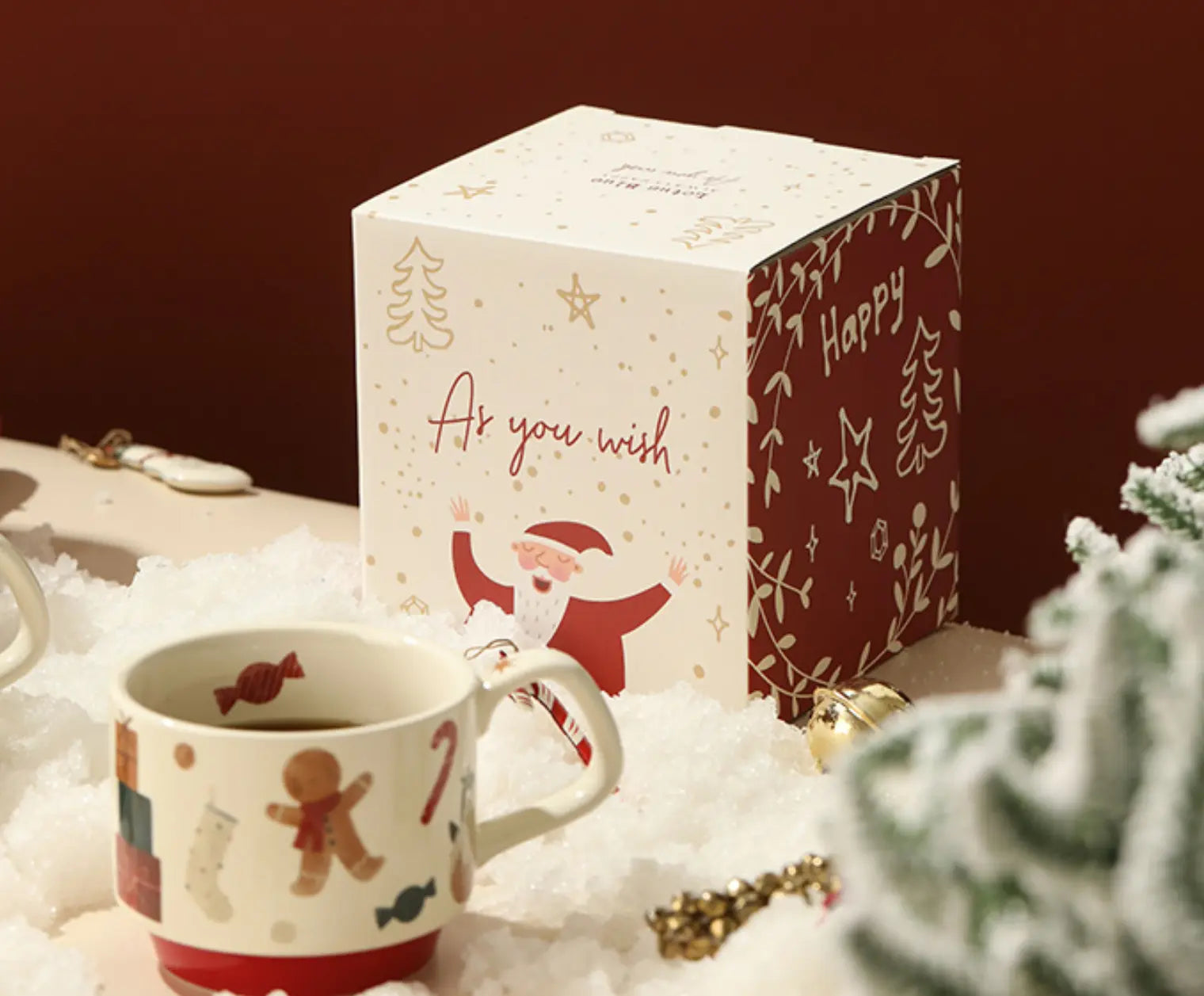 Gluten Free Christmas Gift Baskets - Cozy Blanket & Gingerbread Mug - Basketful Gifts