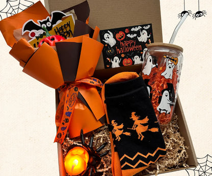 Halloween Gift Basket for Friends and Family Evil Pumpkin Bouquet - Basketful Gifts