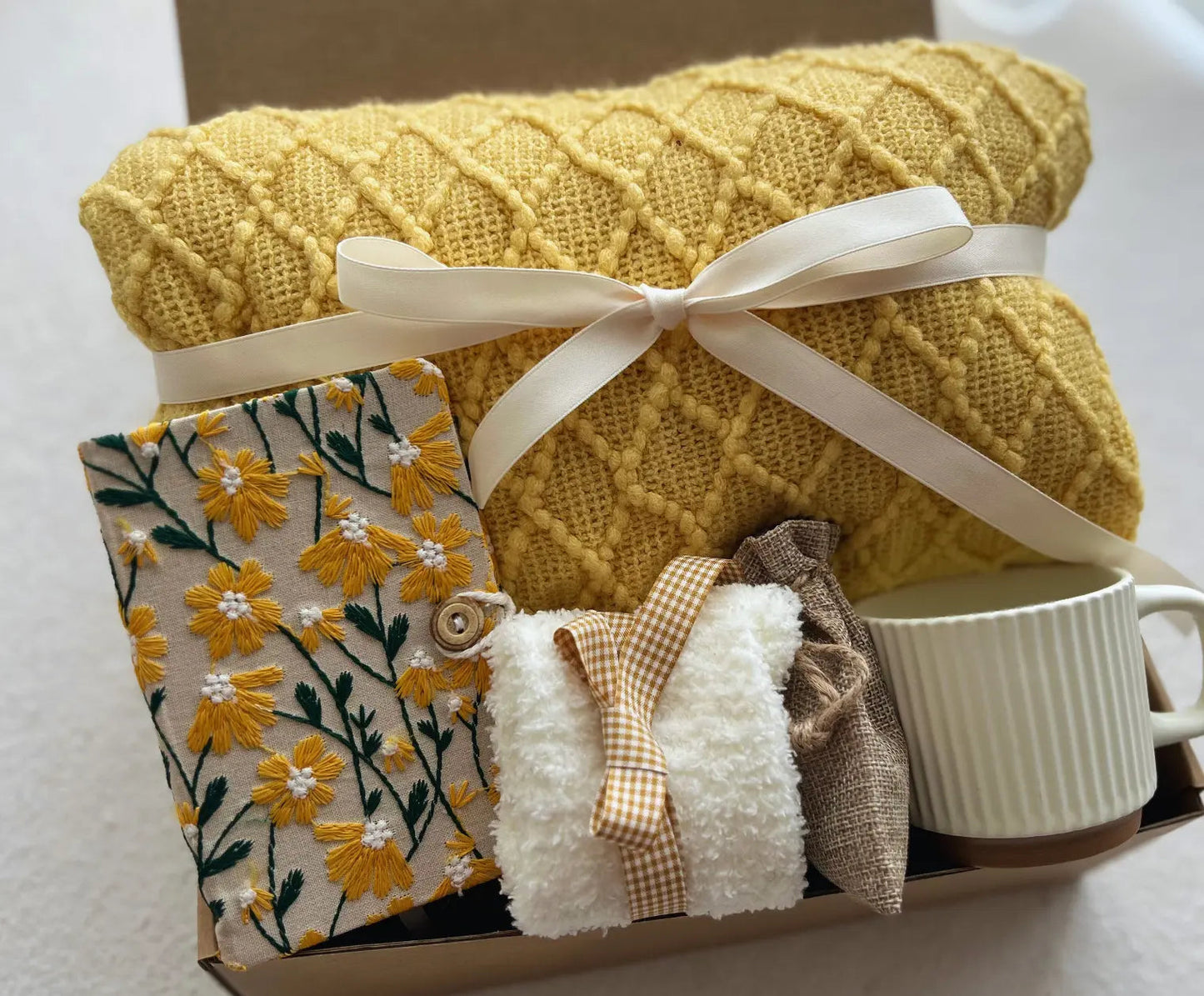 Hug in a Box Thinking of You Gift -Personalized Stress Relief & Self-Care Set - Basketful Gifts