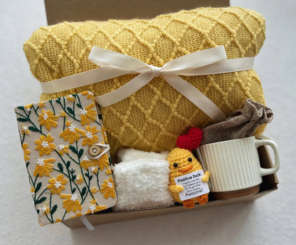 Hug in a Box Thinking of You Gift -Personalized Stress Relief & Self-Care Set - Basketful Gifts