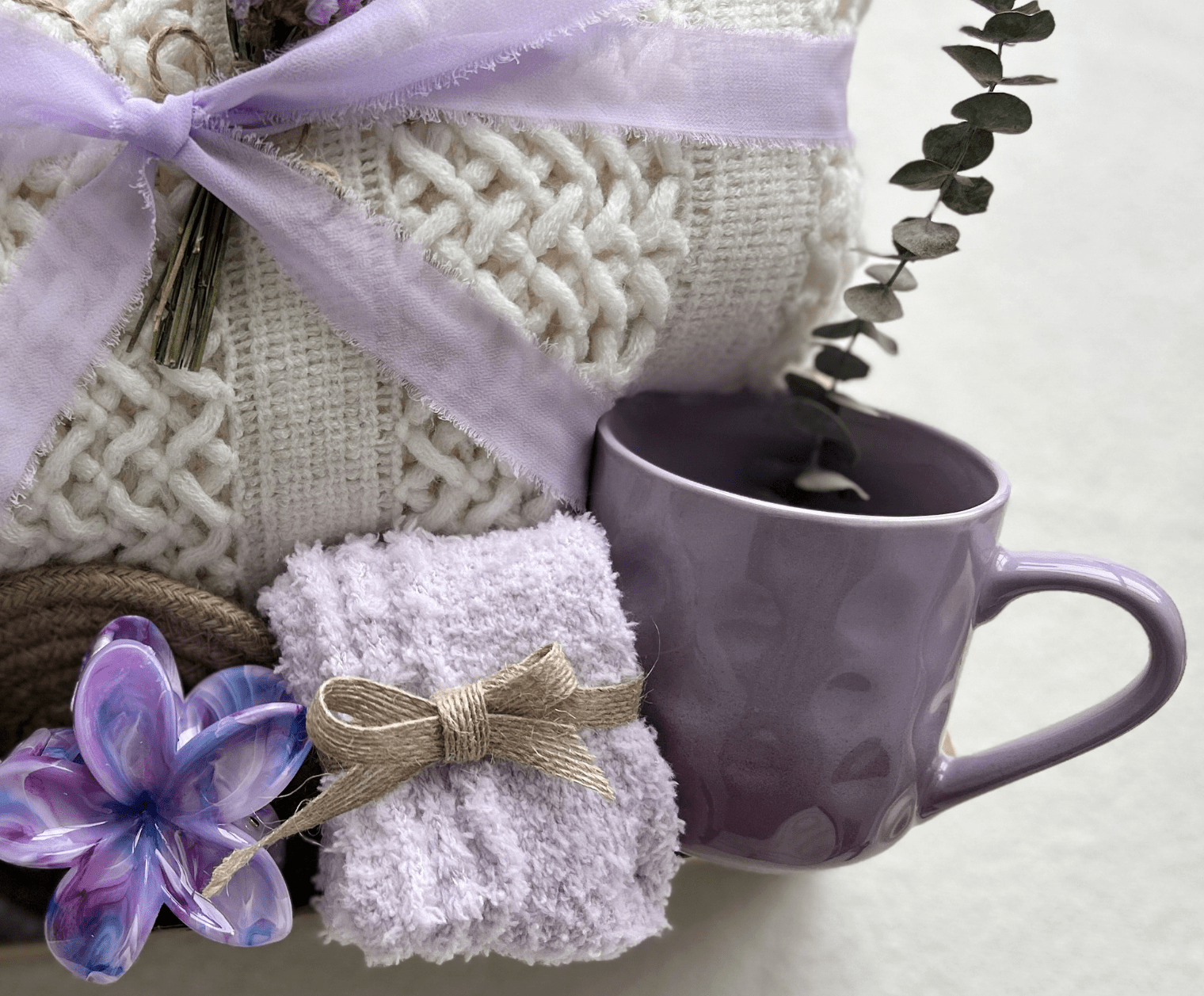 Lavender Lullaby | Whimsical Spring Purple Relaxation Gift Set - Basketful Gifts