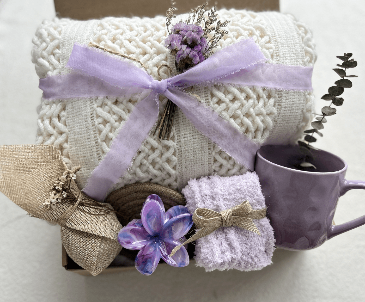 Lavender Lullaby | Whimsical Spring Purple Relaxation Gift Set - Basketful Gifts