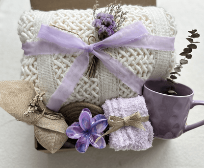 Lavender Lullaby | Whimsical Spring Purple Relaxation Gift Set - Basketful Gifts