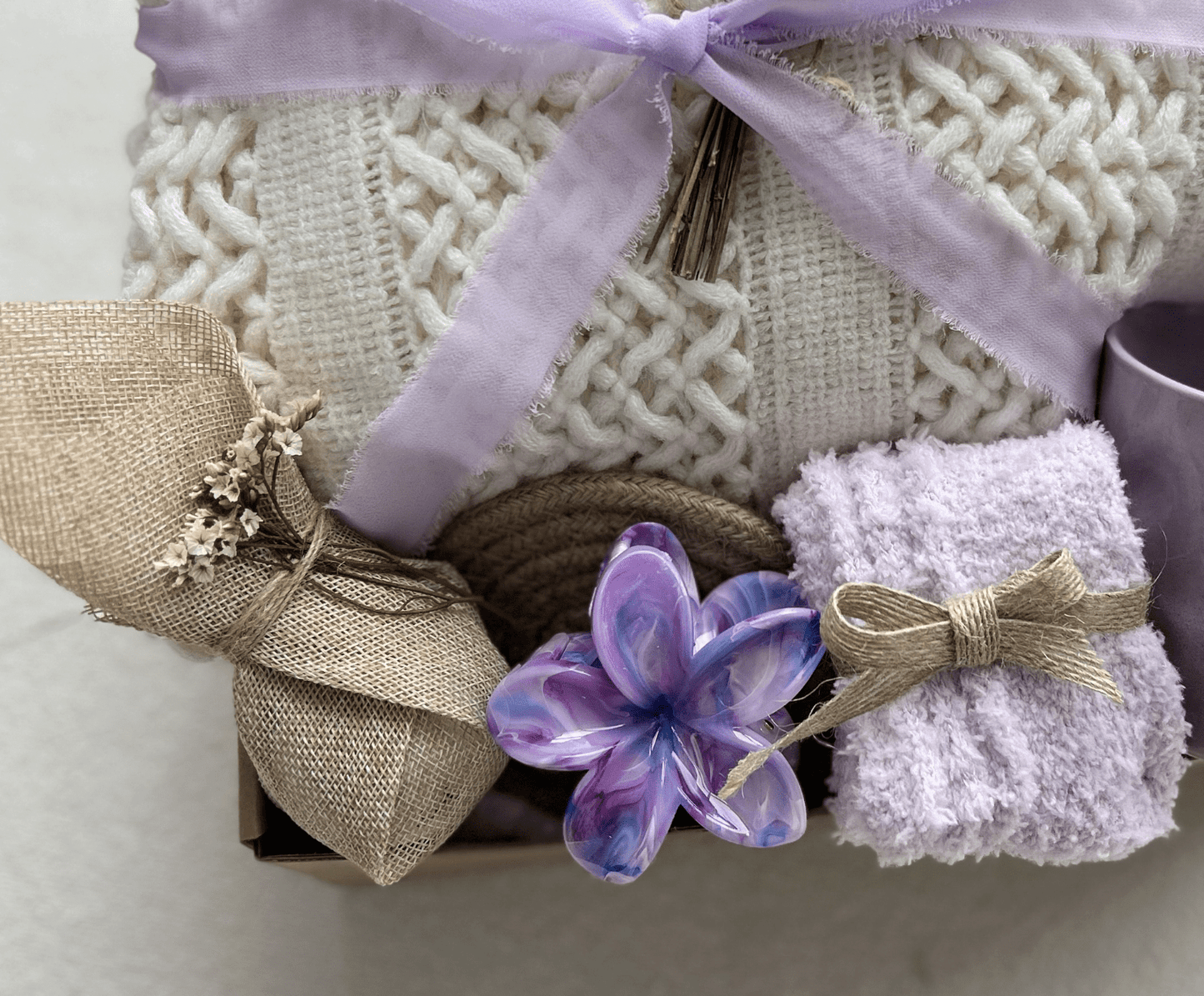 Lavender Lullaby | Whimsical Spring Purple Relaxation Gift Set - Basketful Gifts