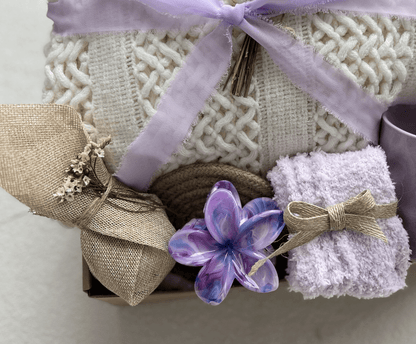 Lavender Lullaby | Whimsical Spring Purple Relaxation Gift Set - Basketful Gifts