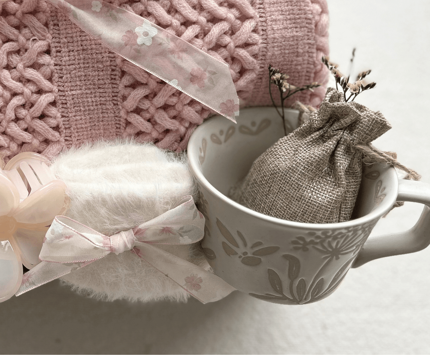 Petal & Plush | Luxury Spring Pink Gift Basket & Botanical Self-Care Kit - Basketful Gifts