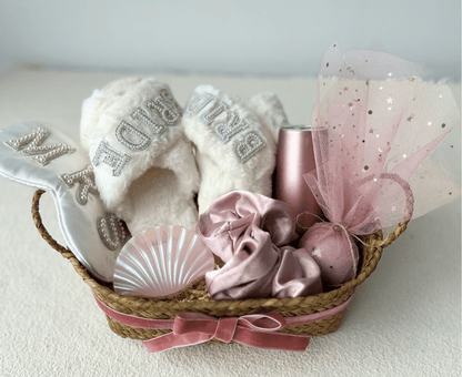 Pink Champagne Bridal Shower Gift Basket for Bride | Luxury Spa Set - Basketful Gifts