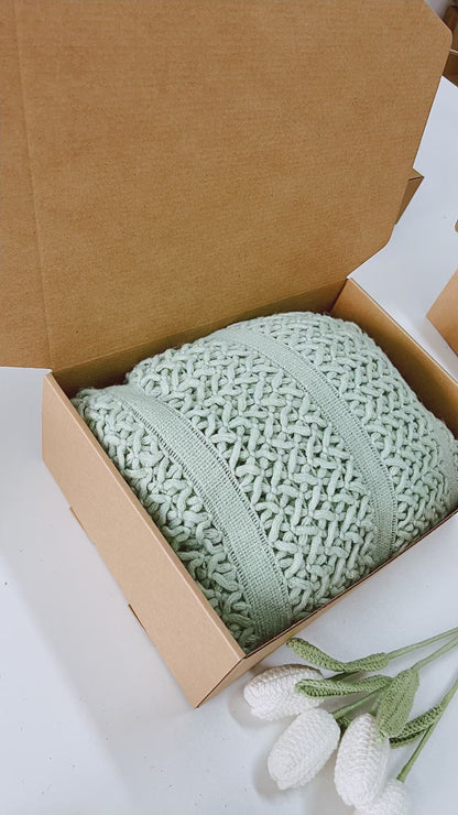 Thinking of You Care Package for Women – Sage Green Gift Basket with Blanket, Mug, Socks & Lavender