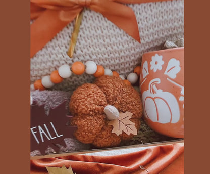 Fall Vibes Self-Care Gift Box – Autumn Cozy Blanket & Mug Care Package for Her