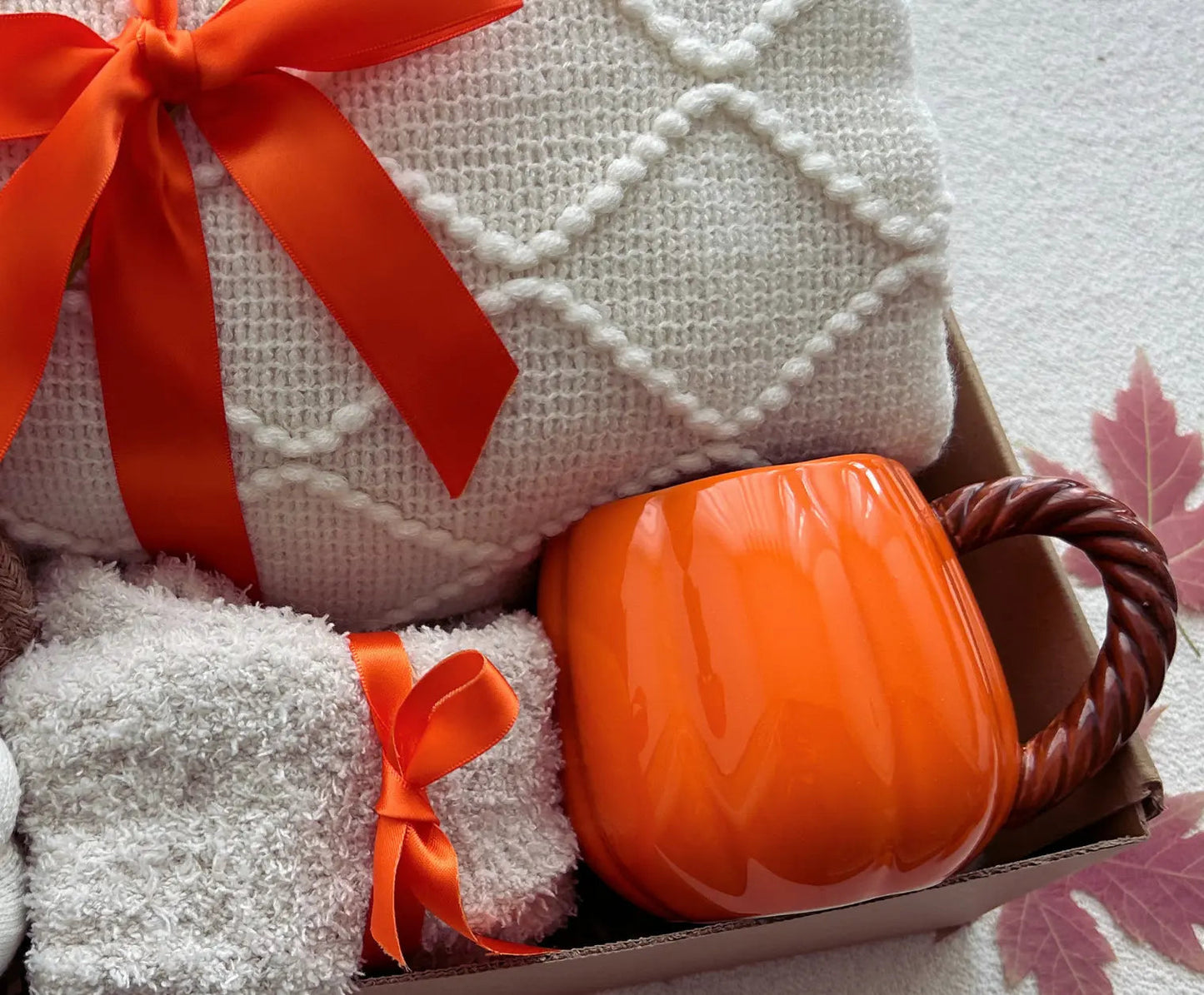 Pumpkin Theme Fall Gift Basket Self Care Package Birthday Gift Basket for Women - Basketful Gifts