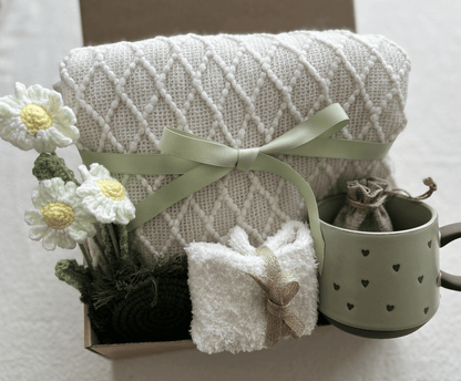 Sage Green Care Package Spring - Cozy Birthday & Thinking of You Gift Box - Basketful Gifts