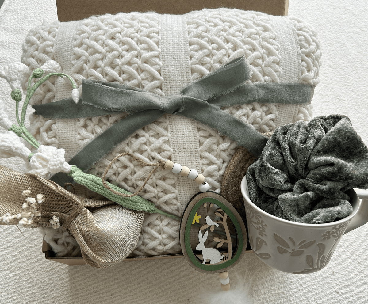 Sage Springtime | Luxury Easter Gift Basket & Sage Green Relaxation Care Package - Basketful Gifts
