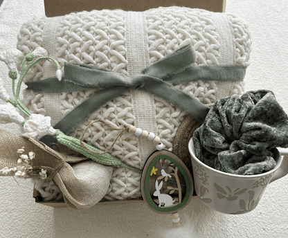 Sage Springtime | Luxury Easter Gift Basket & Sage Green Relaxation Care Package - Basketful Gifts