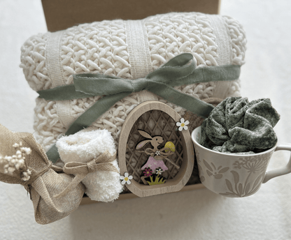 Sage Springtime | Luxury Easter Gift Basket & Sage Green Relaxation Care Package - Basketful Gifts