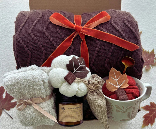 Fall Theme Sympathy Gift Baskets for Her/Him Comfort Gift