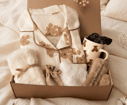 Teddy Bear Self-Care Gift Basket – Cozy Pajamas & Comfort Set - Basketful Gifts